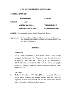 Rhenae Nunez v Andrew Munnings, Santiago Castillo Ltd