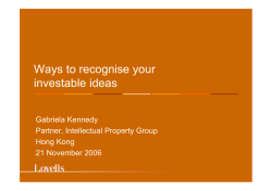 Ways to recognise your investable ideas