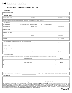 IMM 5373B E : Financial Profile