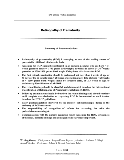 Retinopathy of Prematurity