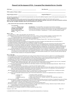 Conceptual Plan Submittal Review Checklist