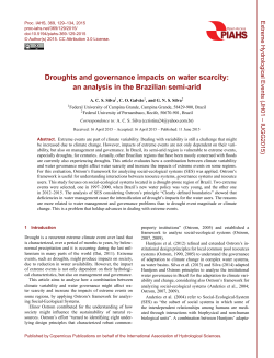 Droughts and governance impacts on water scarcity: an analysis in