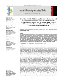 - Journal of Entomology and Zoology Studies