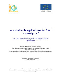 A sustainable agriculture for food sovereignty - Coe