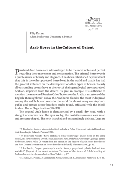Arab Horse in the Culture of Orient