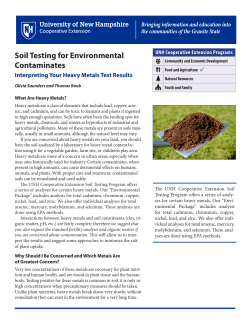 Soil Testing for Environmental Contaminates