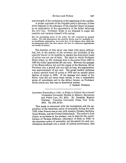 Reviews and Notices American Neutrality in. 1793: A Study in