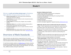 Overview of Math Standards