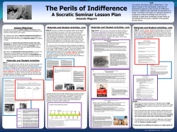 The Perils of Indifference Planning Lessons