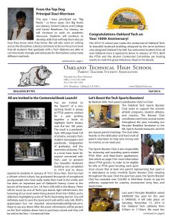 PDF, 482KB - Oakland Technical High School