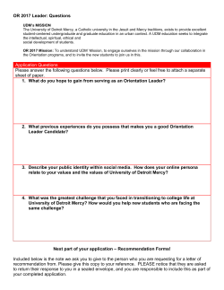 OR 2017 Leader: Questions Application Questions Please answer