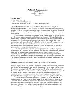 Party Organization: - Northern Illinois University