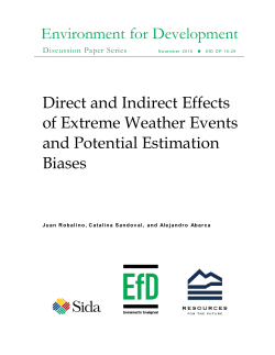 Direct and Indirect Effects of Extreme Weather Events and Potential