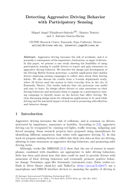 Detecting Aggressive Driving Behavior with Participatory Sensing