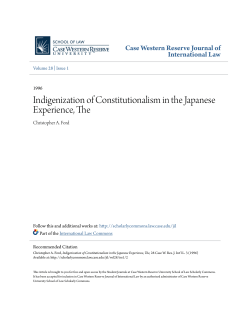 Indigenization of Constitutionalism in the Japanese Experience, The