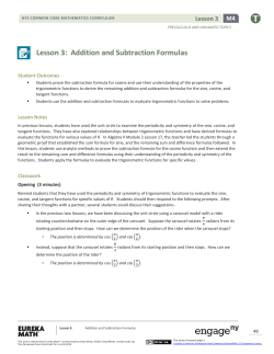 Addition and Subtraction Formulas