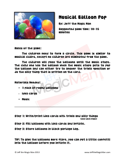 Musical Balloon Pop - jeffthemagicman.com