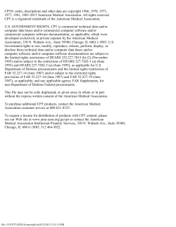 CPT&reg; codes, descriptions and other data are - Find-A-Code