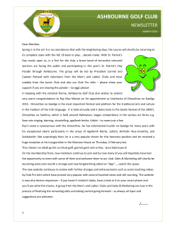 march 2015 - Ashbourne Golf Club