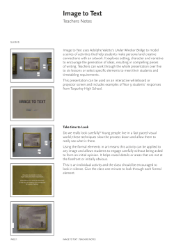 Image to Text Teachers Notes