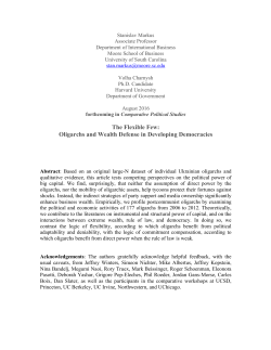 The Flexible Few: Oligarchs and Wealth Defense