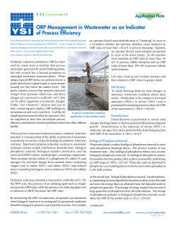 A567 ORP Management in Wastewater as an Indicator of