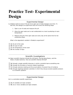 Practice Test- Experimental Design.