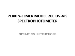 Perkin Elmer UV-Vis 200 Spectrophotometer- Gas Phase