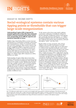 Social-ecological systems contain various tipping points or