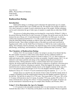 Radiocarbon Dating - Penn Arts and Sciences