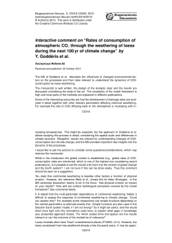 Interactive comment on &ldquo;Rates of consumption of atmospheric CO2