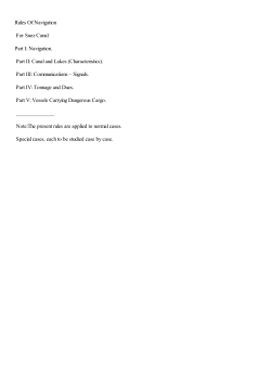 Suez Canal Rules of Navigation - Lucky Dolphin