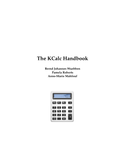 The KCalc Handbook - KDE Documentation