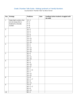 NT Making landmark or friendly numbers Grade 2
