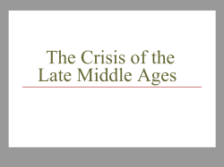 The Crisis of the Late Middle Ages