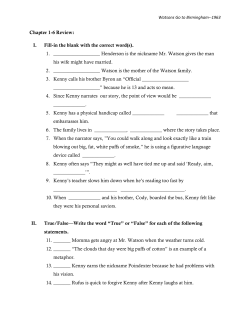 Chapter 1-6 Review: I. Fill-in the blank with the correct word(s). 1