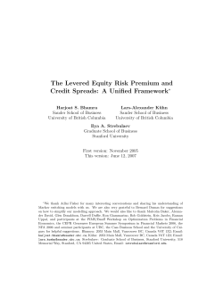 The Levered Equity Risk Premium and Credit Spreads: A Unified