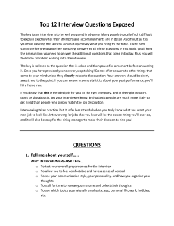 Top 12 Interview Questions Exposed