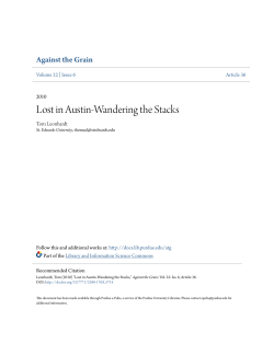 Lost in Austin-Wandering the Stacks - Purdue e-Pubs