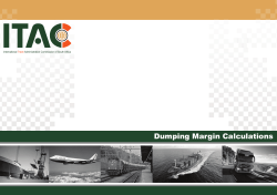 Dumping Margins Calculations