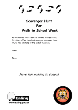 Scavenger Hunt For Walk to School Week