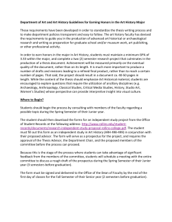 Honors in the Art History Major Guidelines