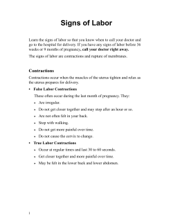 Signs of Labor - Spanish - Health Information Translations