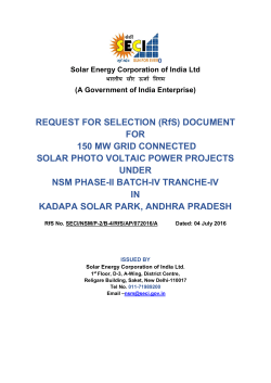 Jawaharlal Nehru National Solar Mission (JNNSM)