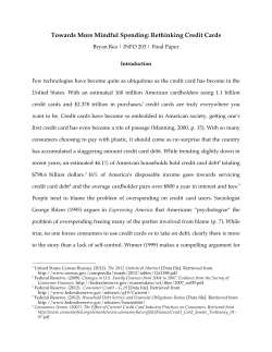 Towards More Mindful Spending: Rethinking Credit Cards