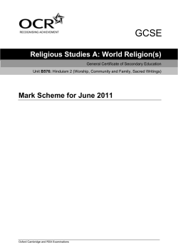 Hinduism 2 - Worship, community and family, sacred writings