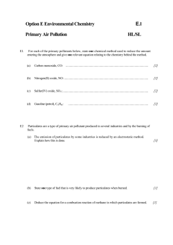 Option D Environmental Chemistry