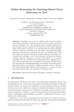 Online Reasoning for Ontology-Based Error Detection in Text