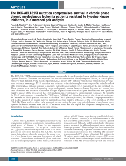 The BCR-ABLT315I mutation compromises
