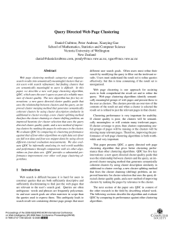 Query Directed Web Page Clustering